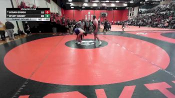 285 lbs Champ. Round 2 - Wyatt Kinney, Rockton (HONONEGAH) vs Logan Gough, Crystal Lake (CENTRAL)