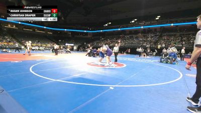 285 Class 1 lbs Champ. Round 1 - Ruger Johnson, South Harrison vs Christian Draper, Cole Camp