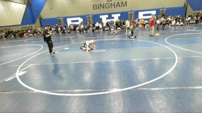 66 lbs Champ. Round 1 - Bryan Mecham, Cougars Wrestling Club vs Brighton Brown, Wasatch Wrestling Club