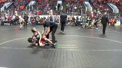 72 lbs Champ. Round 1 - Brantley Petersen, Mid Mitten WC vs Finnigan Cliff, Black Knights Youth WC