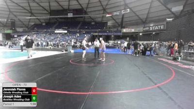 70 lbs 5th Place Match - Jeremiah Flores, Othello Wrestling Club vs Joseph Adee, Mukilteo Wrestling Club