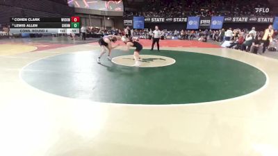 Boys 2A 144 lbs Cons. Round 4 - Lewis Allen, W. F. West vs Cohen Clark, West Valley (Spokane)
