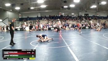 80 lbs Quarterfinal - David Wesierski, ISI vs Clint Kohlman, Dundee