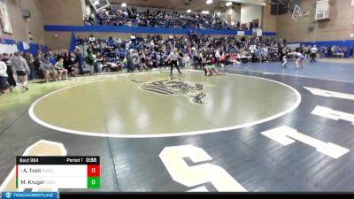 135lbs Cons. Round 4 - Abigail `Abby` Tveit, Shorewood (Girls) vs Maya Kruger, Cleveland