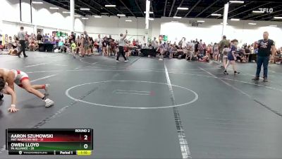 92 lbs Round 2 (6 Team) - Owen Lloyd, PA Alliance vs Aaron Szumowski, Mat Warriors Red