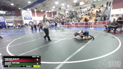 152 lbs Quarterfinal - Danny Mattar, University vs Trevor Bailey, Apple Valley