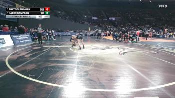 5A Boys 113 lbs Cons. Round 3 - Kaden Stimpson, West Albany Boys vs Brayden Thomas, Dallas Boys