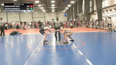 115 lbs Round 3 (12pm Friday) - Christopher Wolf, Terps Xpress vs Kolton Dunkerley, VA. Patriots