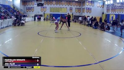 130 lbs Semifinal - Maryellen Wingate, Lake Mary HS vs Ana Vilar, Flagler Wrestling Club