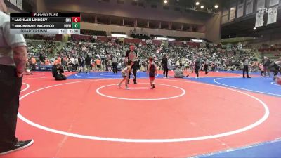 46 lbs Quarterfinal - Mackenzie Pacheco, Prairie Grove Youth Wrestling vs Lachlan Lindsey, Spartan Wrestling Academy