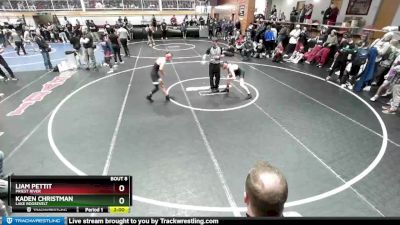 120 lbs Champ. Round 1 - Liam Pettit, Priest River vs Kaden Christman, Lake Roosevelt