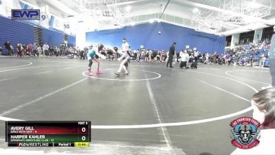 75 lbs Round 1 (4 Team) - Avery Gill, Girls With Grit vs Harper Kahler, OpenMats Wrestling Club