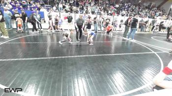 49 lbs Semifinal - Noah Backus, Newkirk Takedown Club vs Carter Trammel, Tahlequah Wrestling Club