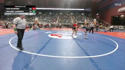 125 lbs Semifinal - Malorey Lawrence, Glenrock vs Zuri Saunders, Cheyenne Central