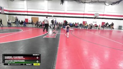 45-50 lbs Round 5 - Weston Hightower, Mules Mat Club vs Gabriel Chambers, Pleasant Hill Youth Wrestling