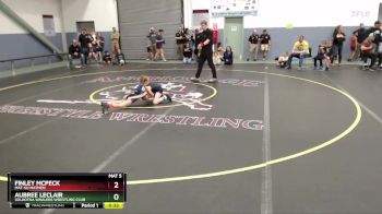 53 lbs Round 3 - Finley McPeck, Mat-Su Matmen vs Aubree LeClair, Soldotna Whalers Wrestling Club