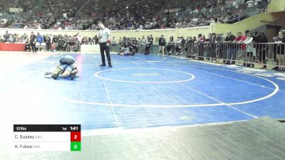 101 lbs Round Of 32 - Cambry Suskey, Claremore Wrestling Club vs Kadee Fuksa, Enid Junior High