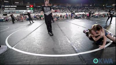 110 lbs Consi Of 8 #1 - Karlye Brown, Wagoner Takedown Club vs Zoey Vaughn, Sperry Wrestling Club