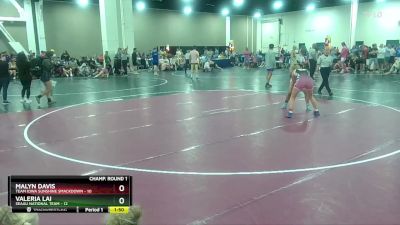 120 lbs Champ Round 1 (16 Team) - Malyn Davis, Team Iowa Sunshine Smackdown vs Valeria Lai, SEAAU National Team