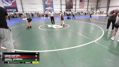 110 lbs Rd# 8- 12:30pm Saturday Final Pool - Merrill Jacobson, SELECT Utah vs Logan Hartzell, SouthWest Elite