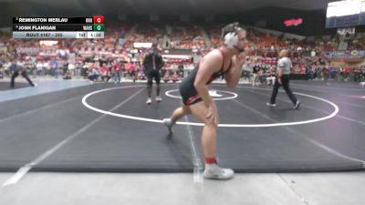 285 lbs Quarterfinal - Remington Merlau, Rose Hill HS vs Josh Flanigan, Wamego HS