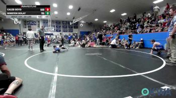 58 lbs Quarterfinal - Caleb Boyd, Harrah Little League Wrestling vs Winston Bolay, Perry Wrestling Academy