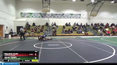 197 lbs Semifinal - Devin Peries, East Los Angeles College vs Malachi Lyles, Cerritos College