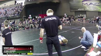 85 lbs Round 2 (4 Team) - Kysen Hughes, Kansas Python vs Wyatt West, South Dakota Thunder