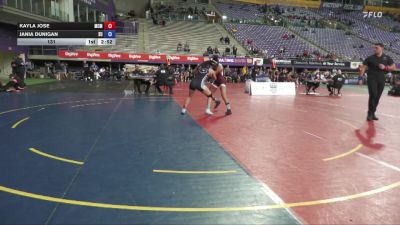 131 lbs Quarters & 1st Wb (16 Team) - Kayla Jose, McMurry vs Jania Dunigan, Schreiner University