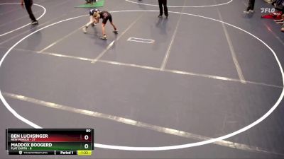 80 lbs Quarterfinals (8 Team) - Ben Luchsinger, New Prague vs Maddox Boogerd, Flat Earth