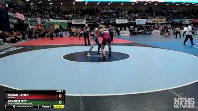 215 lbs 5th Place Match - Braden Ott, Eagle River High School vs Josiah James, Dimond