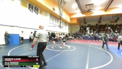 126 lbs Cons. Round 2 - Jackson Clouse, Coconino vs Kyle Pearson, Williams High School