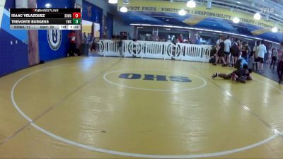 150 lbs Semis & Wb (16 Team) - Isaac Velazquez, SOWA /HWC vs Trevonte Burgess, Eagles WC