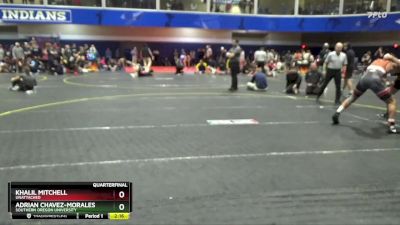 184 lbs Quarterfinal - Adrian Chavez-Morales, Southern Oregon University vs Khalil Mitchell, Unattached