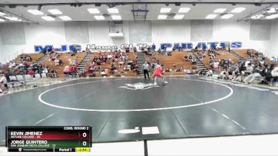 285 lbs 2nd Wrestleback (16 Team) - Kevin Jimenez, Skyline College vs Jorge Quintero, San Joaquin Delta College