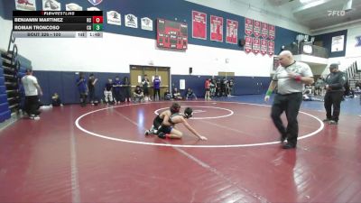 100 lbs 5th Place Match - Roman Troncoso, California Grapplers vs Benjamin Martinez, Rancho Cucamonga