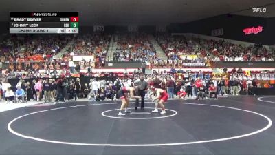 144 lbs Champ. Round 1 - Johnny Leck, Rose Hill vs Brady Beaver, Shawnee Mission Bishop Miege Hs