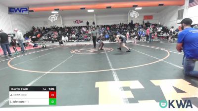 140-155 lbs Quarterfinal - Jacob Stith, Checotah Matcats vs Jarius Johnson, Pitbull Wrestling Academy