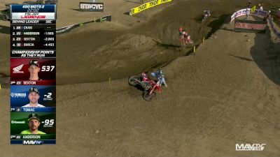 Chase Sexton Goes Down Early In 450 Moto 2 | Fox Raceway II National