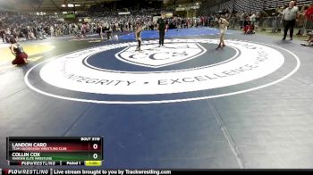 75 lbs Champ. Round 2 - Collin Cox, Warden Elite Wrestling vs Landon Caro, Team Aggression Wrestling Club