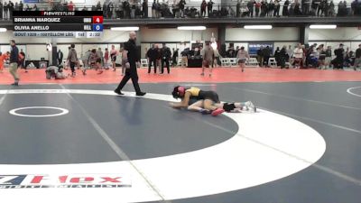 100Yellow lbs Rr Rnd 3 - Brianna Marquez, Uniondale vs Olivia Anello, Bellport