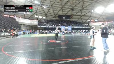 Girls 4A 115 lbs Quarterfinal - Araxi Crew, Arlington (Girls) vs Zoe Lieferman, Bonney Lake (Girls)