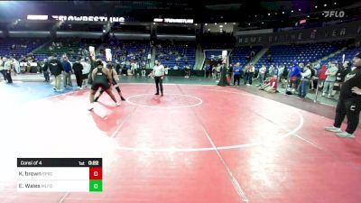 215 lbs Consi Of 4 - Kaiden Brown, Springfield Central vs Elijah Wales, Milford [NH]