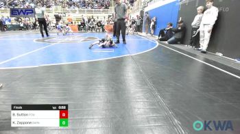 35 lbs Final - Beau Sutton, Ponca City Wildcat Wrestling vs Kase Zappone, Barnsdall Youth Wrestling