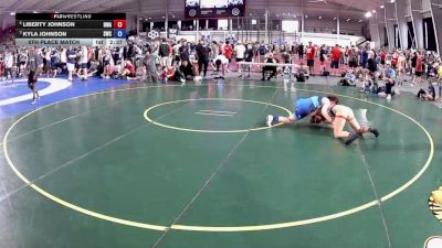 130 lbs 5th Place Match - Liberty Johnson, Donahue Wrestling Academy vs Kyla Johnson, Southport Wrestling Club