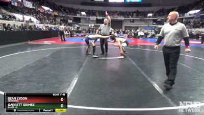 7A 150 lbs Cons. Round 2 - Sean Lydon, Sparkman vs Garrett Grimes, Baker HS