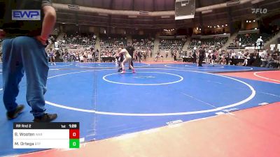 105 lbs Rr Rnd 2 - Brinlee Wooten, Warner Eagles Youth Wrestling vs Mia Ortega, Tulsa Blue T Panthers