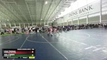 100 lbs Quarterfinal - Cole Thomas, Salem Elite Mat Club vs Nox O`Brien, Wasatch WC