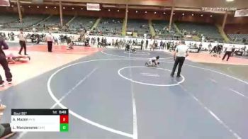 43 lbs Semifinal - Ashton Mazon, PV Bighorns vs Liam Manzanares, Captial City Jr