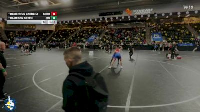 144 lbs Quarterfinal - Demetrios Carrera, Aurora (Marmion Academy) vs Kameron Green, Creighton Preparatory School